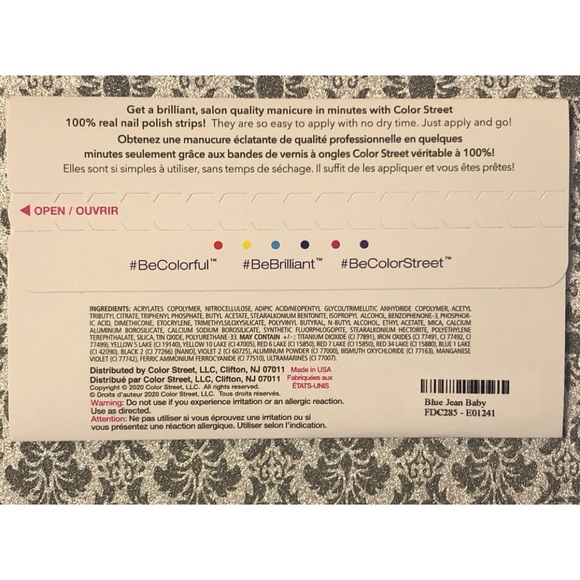 Color Street 16 Nail Strips/Press-on Nail Art in “Blue Jean Baby” - Picture 3 of 4